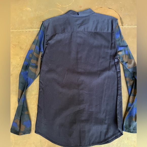 3.1 Phillip Lim for Target Men’s Buttoned Shirt with Soft Camo Sleeves Size S - Picture 8 of 8